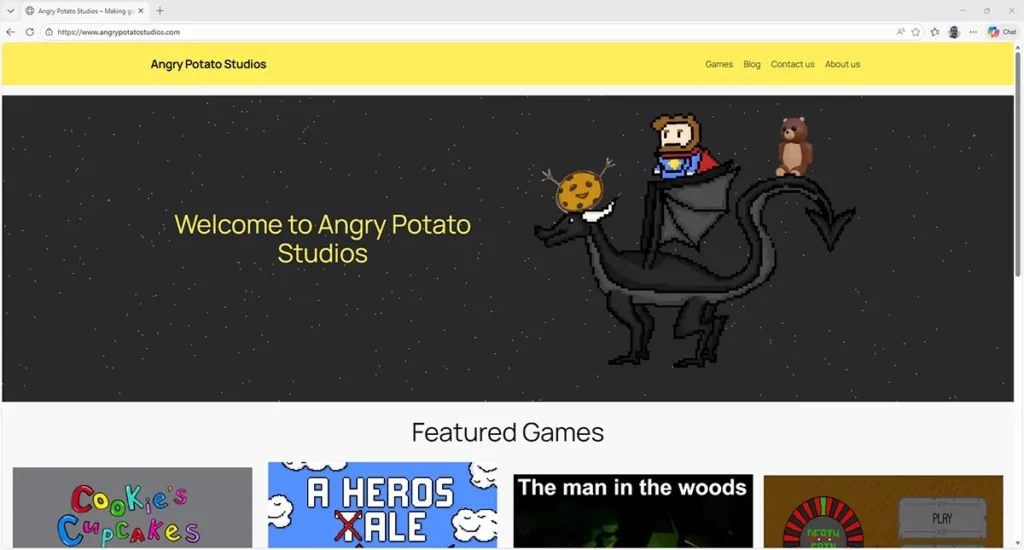 Angry Potato Studios Website