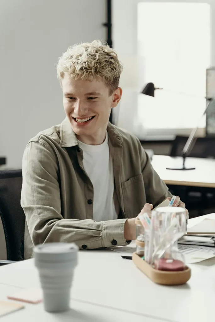 Happy Office Worker
